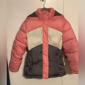 Vertical '9 Girls Pink Puffer Jacket, L (10-12)